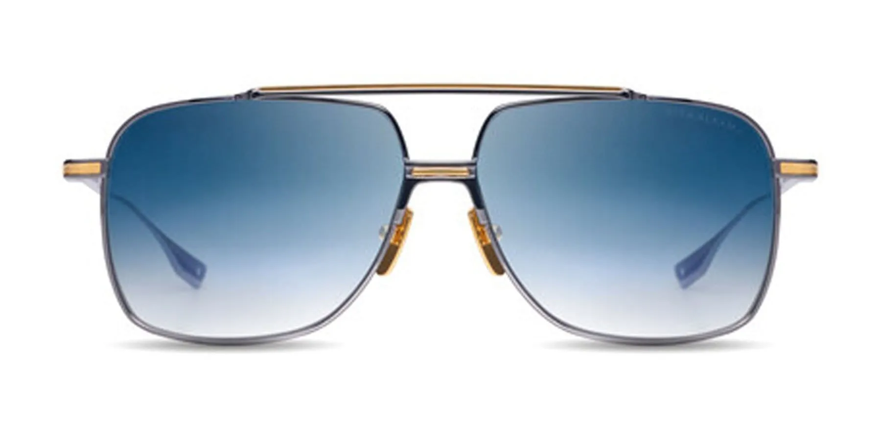 Alkamx  DTS100-A-02  black rhodium & gold/turoise gradient lens