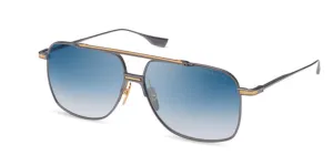 Alkamx  DTS100-A-02  black rhodium & gold/turoise gradient lens