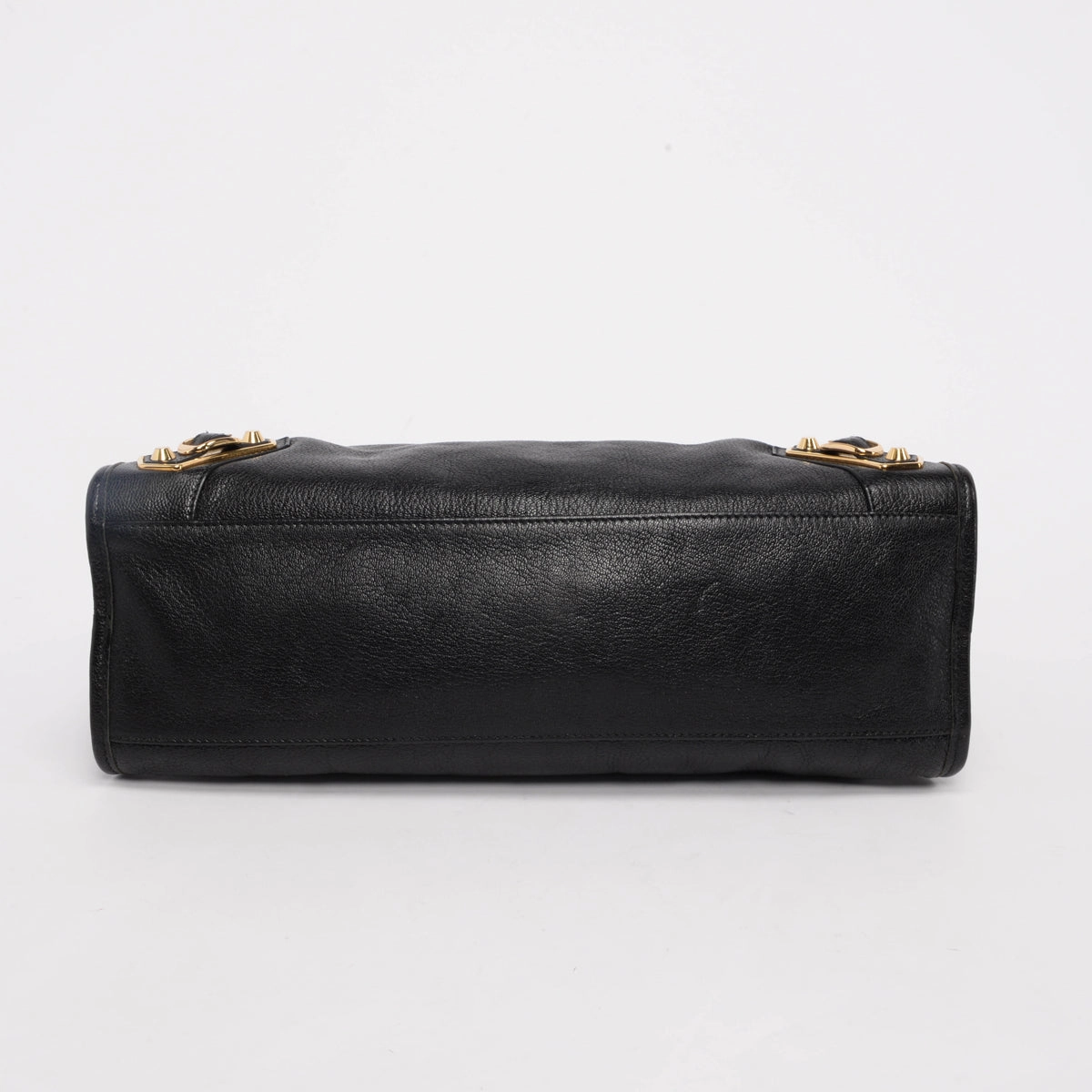 Balenciaga Black Chevre Metallic Edge City Bag