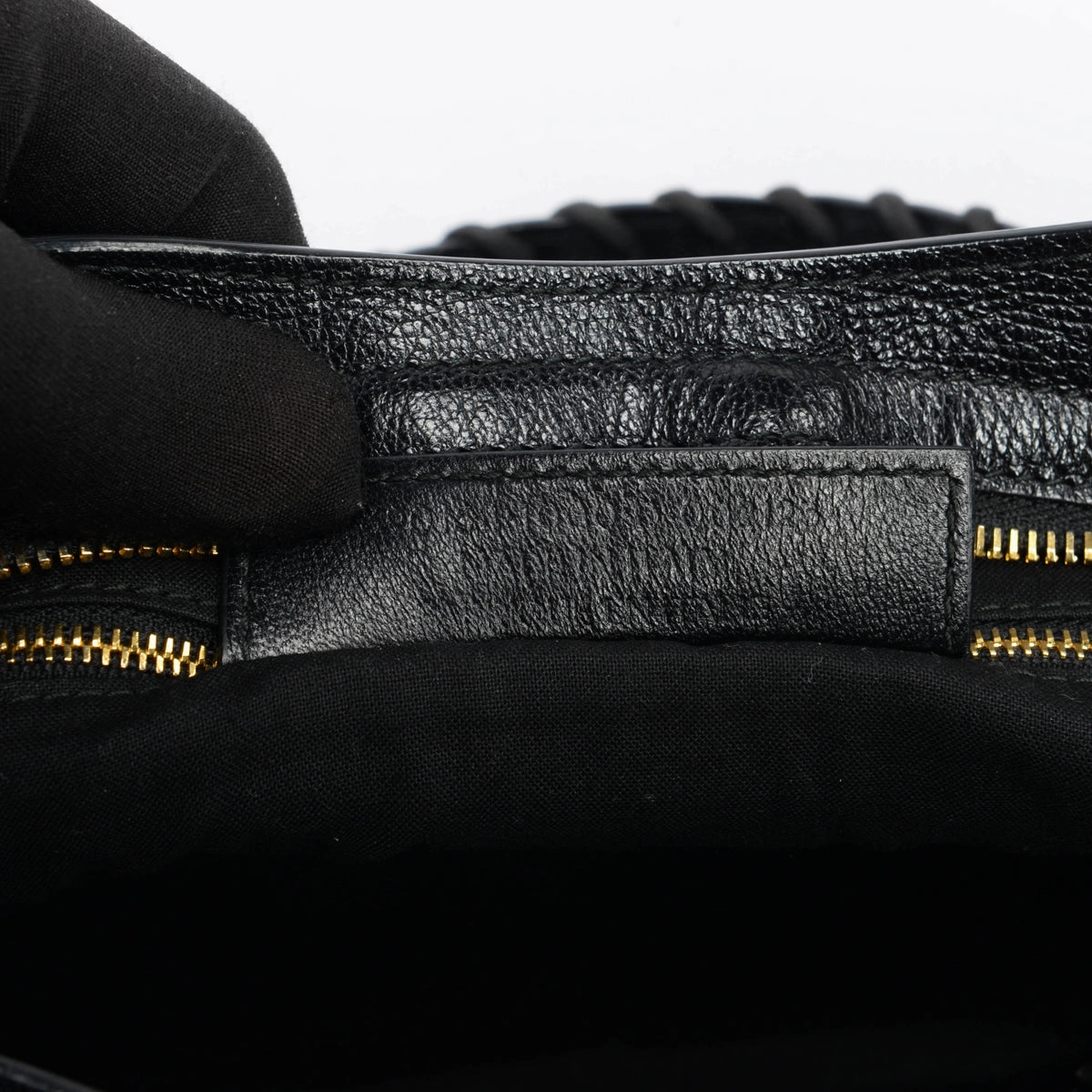 Balenciaga Black Chevre Metallic Edge City Bag