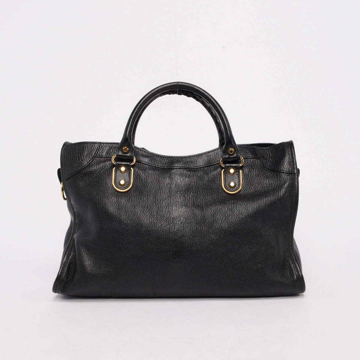 Balenciaga Black Chevre Metallic Edge City Bag