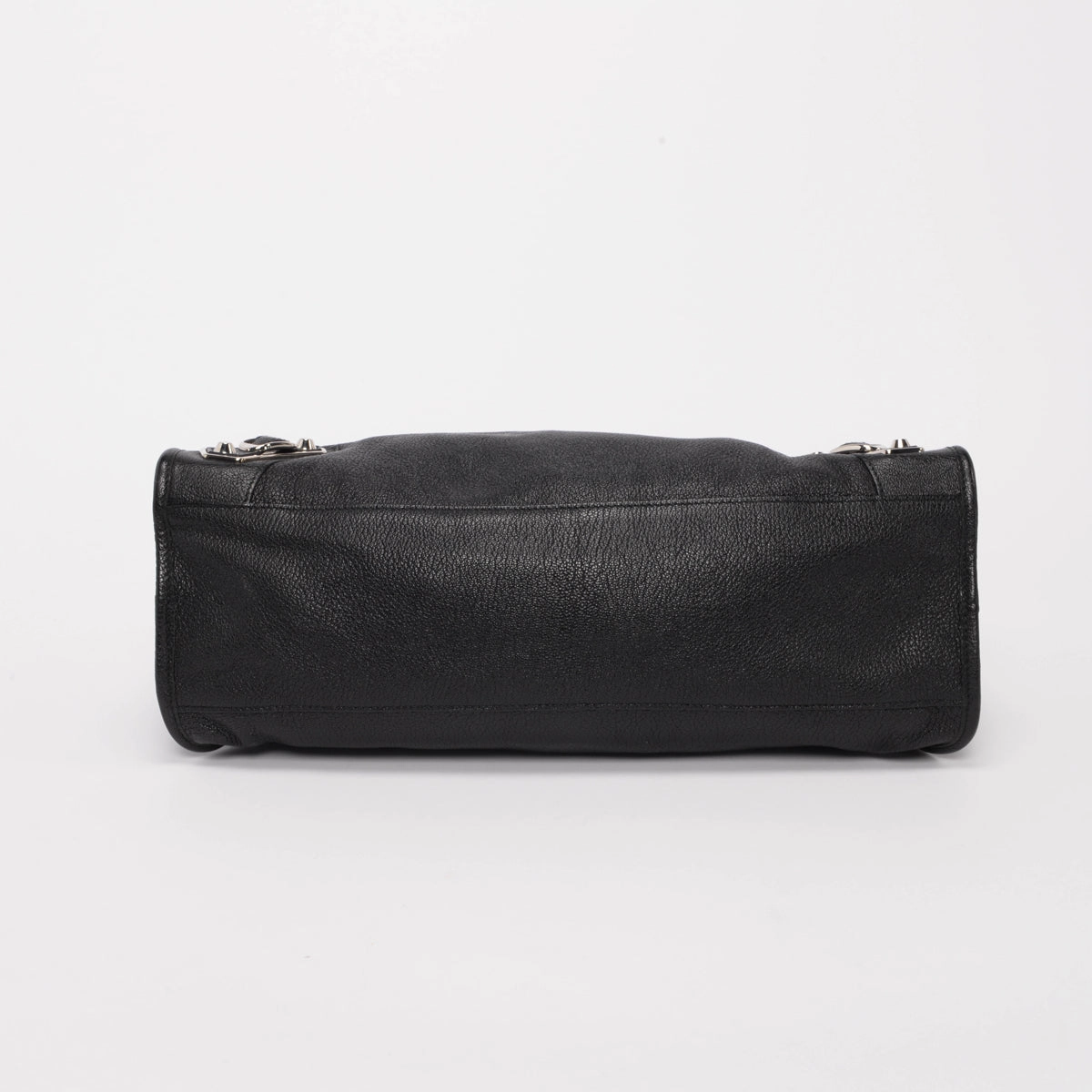 Balenciaga Black Goatskin Metallic Edge City Bag
