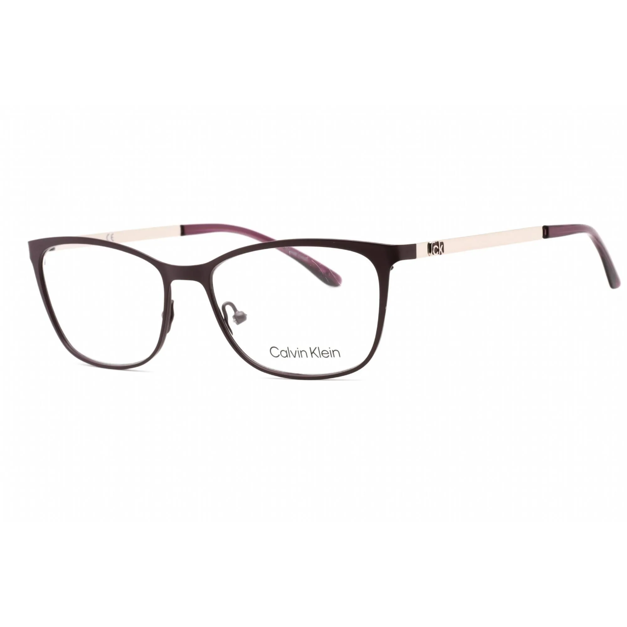 Calvin Klein Men's Eyeglasses - Full Rim Plum Metal Rectangular Frame | CK21118 511 Calvin Klein Eyeglasses
