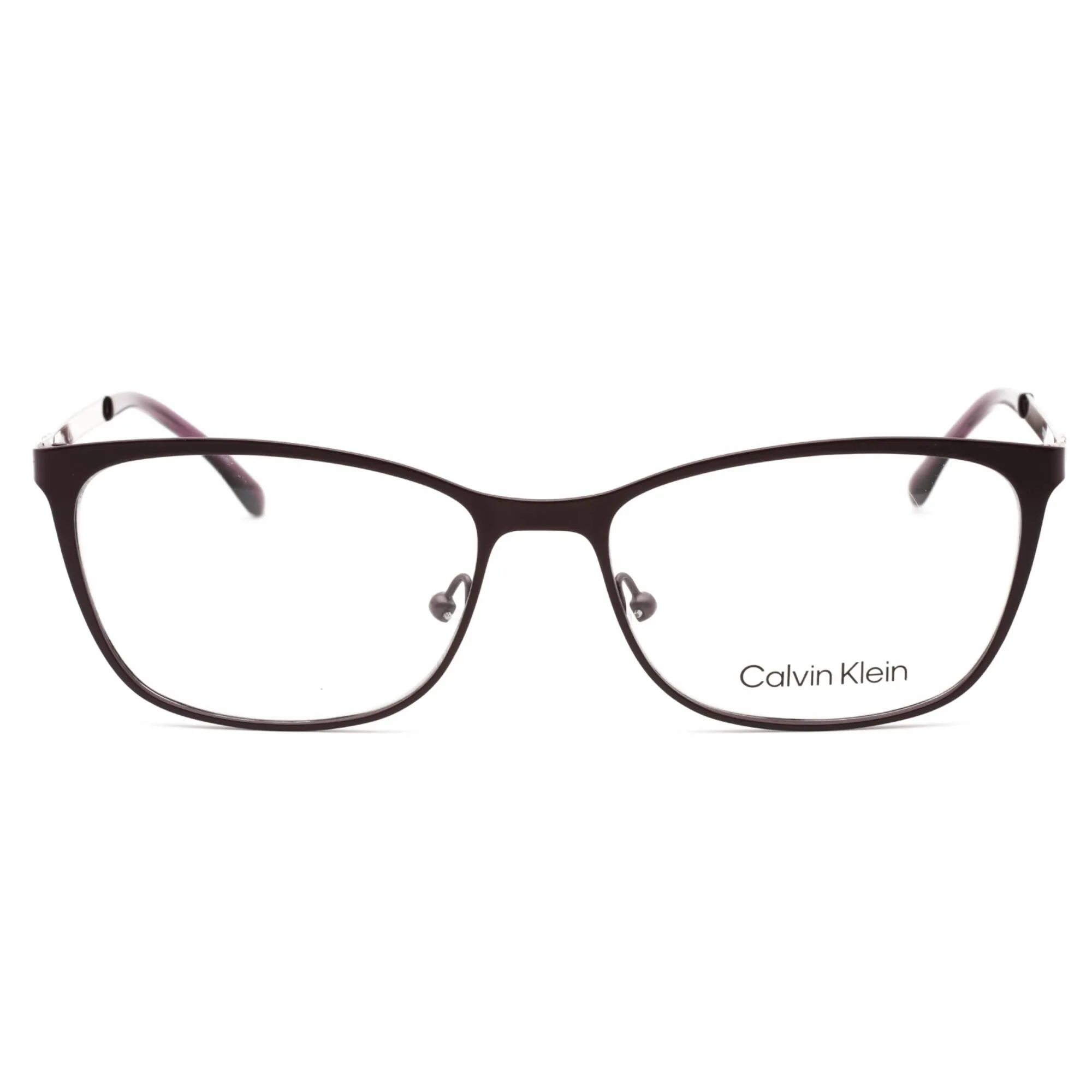 Calvin Klein Men's Eyeglasses - Full Rim Plum Metal Rectangular Frame | CK21118 511 Calvin Klein Eyeglasses
