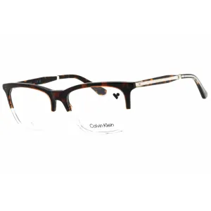 Calvin Klein Men's Eyeglasses - Havana/Crystal Acetate Square Full Rim | CK23547 234 Calvin Klein Eyeglasses