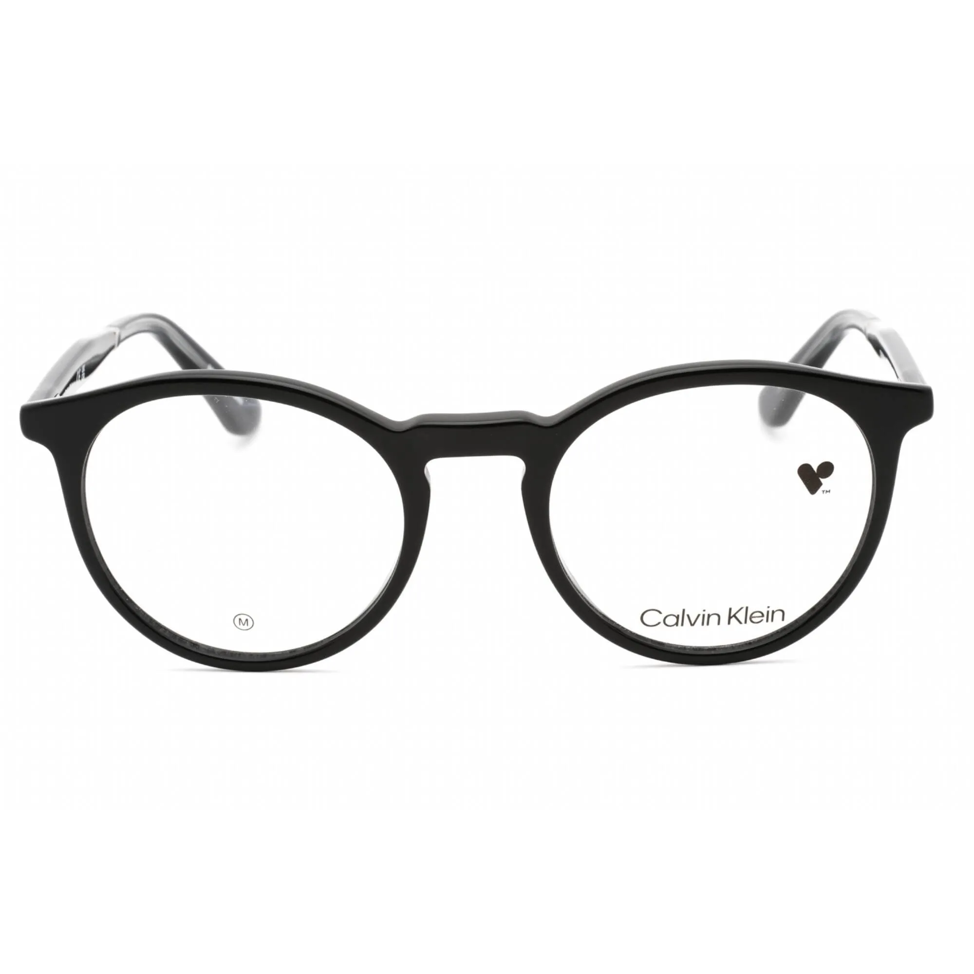 Calvin Klein Unisex Eyeglasses - Black Round Plastic Frame Clear Lens | CK23515 001 Calvin Klein Eyeglasses