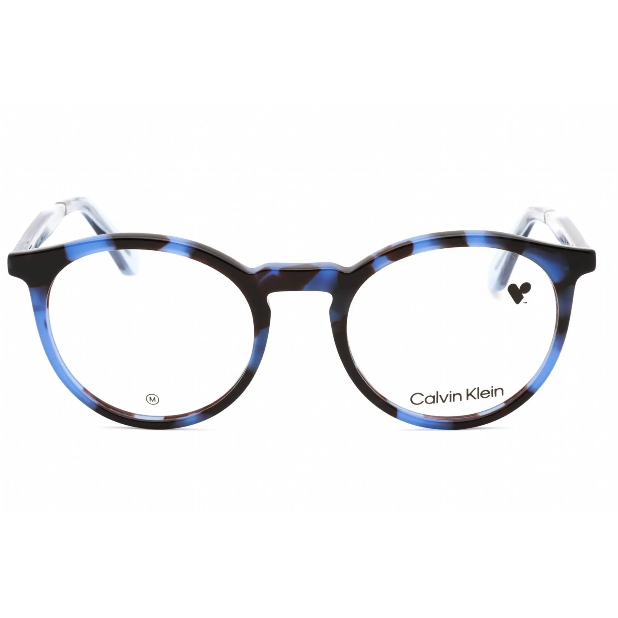 Calvin Klein Unisex Eyeglasses - Blue Havana Round Frame Clear Lens | CK23515 460 Calvin Klein Eyeglasses