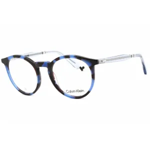 Calvin Klein Unisex Eyeglasses - Blue Havana Round Frame Clear Lens | CK23515 460 Calvin Klein Eyeglasses