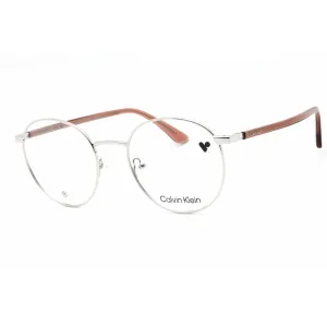 Calvin Klein Unisex Eyeglasses - Silver Metal Round Shape Full Rim Frame | CK23106 045 Calvin Klein Eyeglasses
