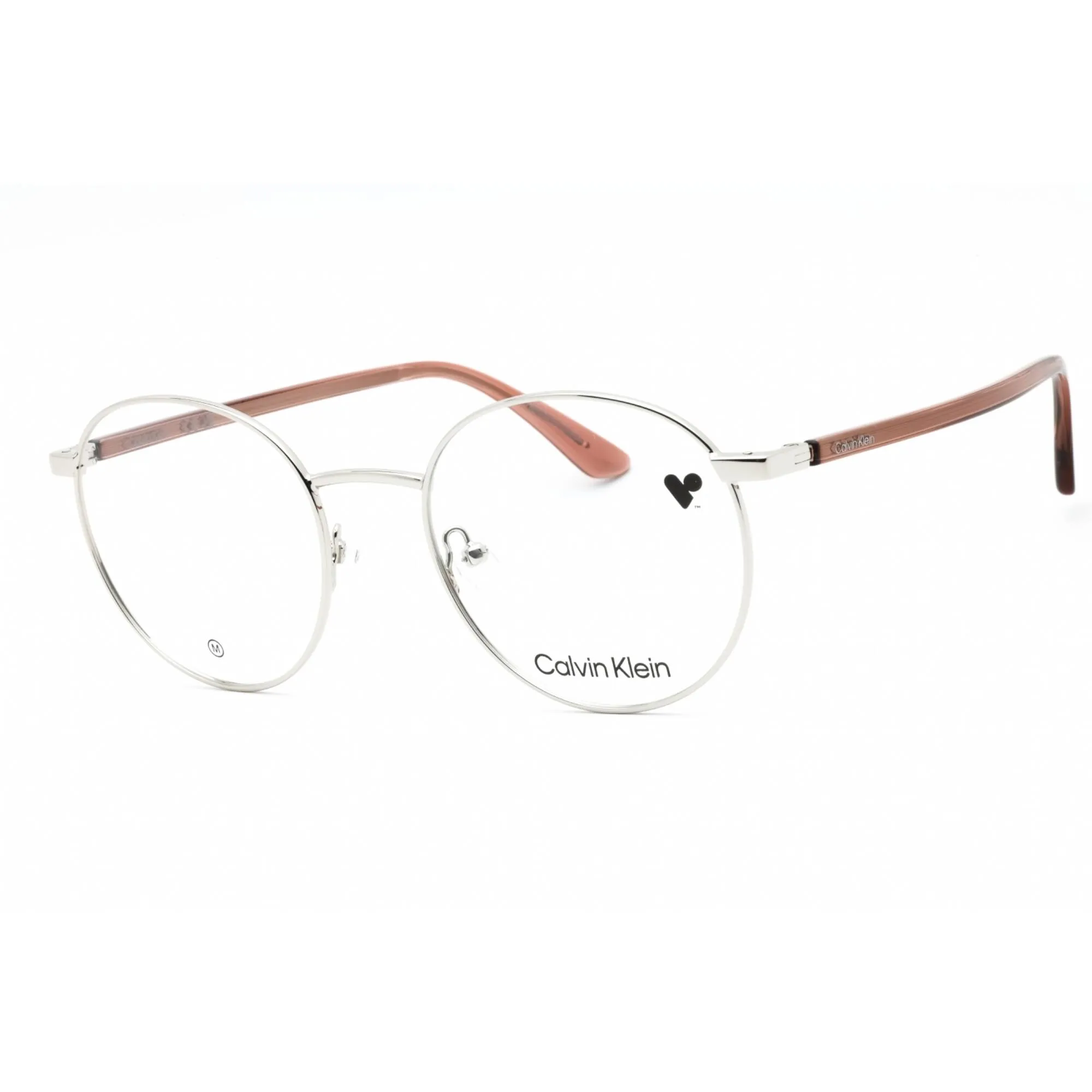 Calvin Klein Unisex Eyeglasses - Silver Metal Round Shape Full Rim Frame | CK23106 045 Calvin Klein Eyeglasses