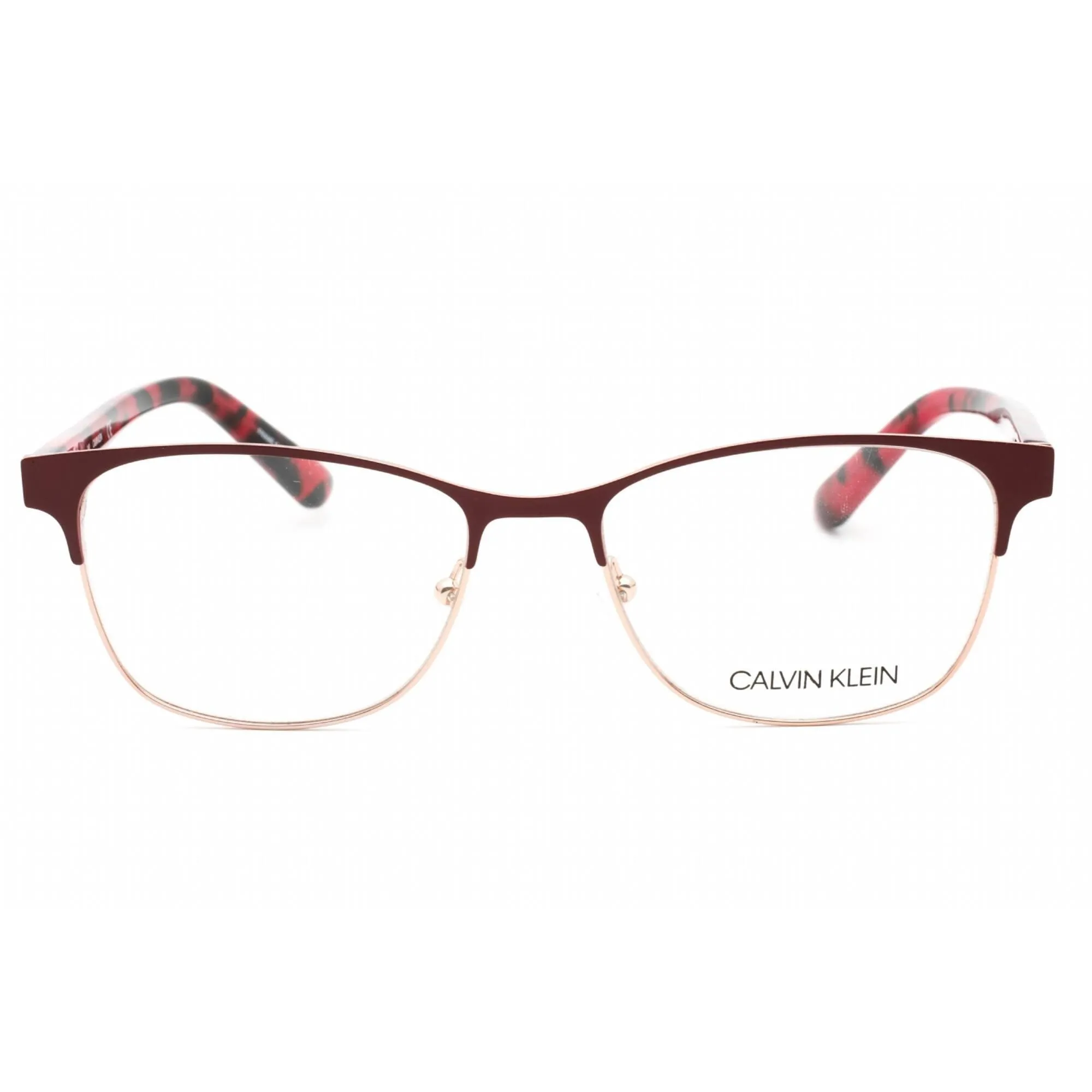 Calvin Klein Women's Eyeglasses - Berry Full Rim Metal Frame Clear Lens | CK19305 654 Calvin Klein Eyeglasses