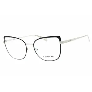 Calvin Klein Women's Eyeglasses - Black/Silver Cat Eye Full Rim Frame | CK22101 072 Calvin Klein Eyeglasses