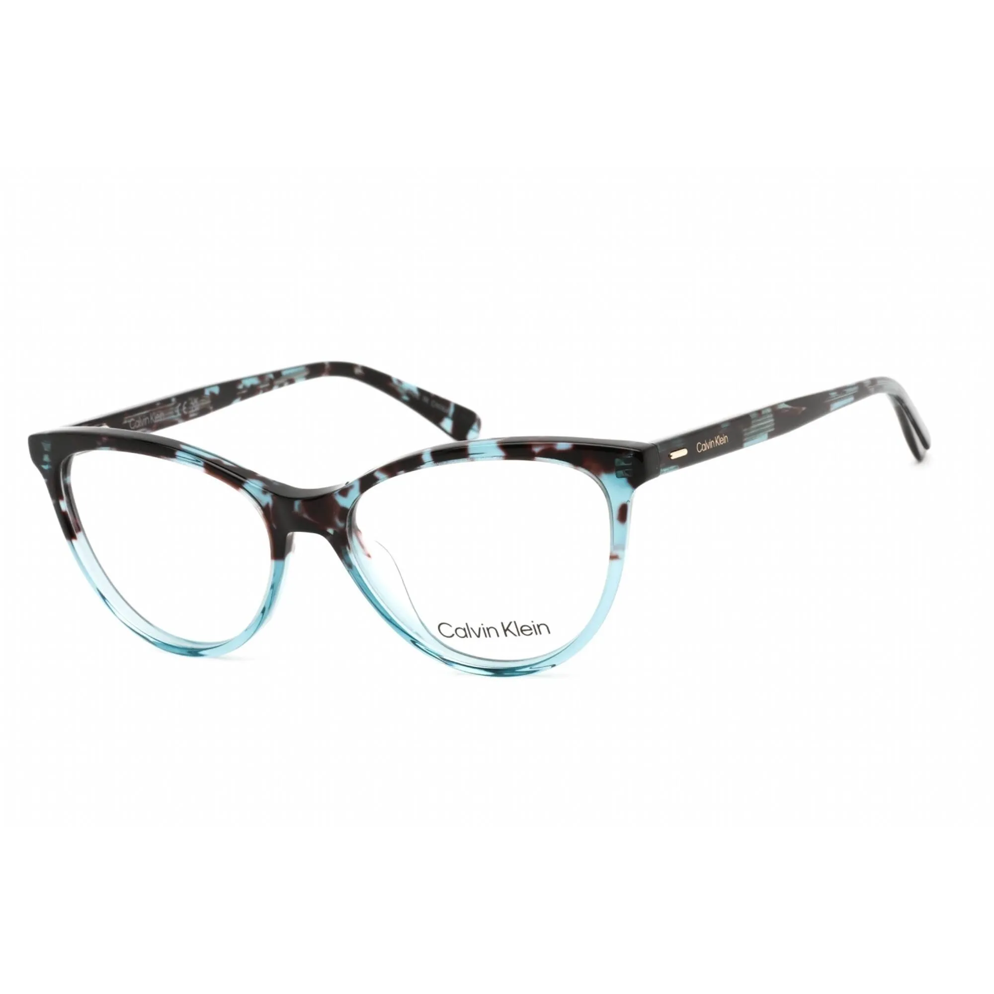 Calvin Klein Women's Eyeglasses - Cat Eye Blue Tortoise Plastic Frame | CK21519 454 Calvin Klein Eyeglasses