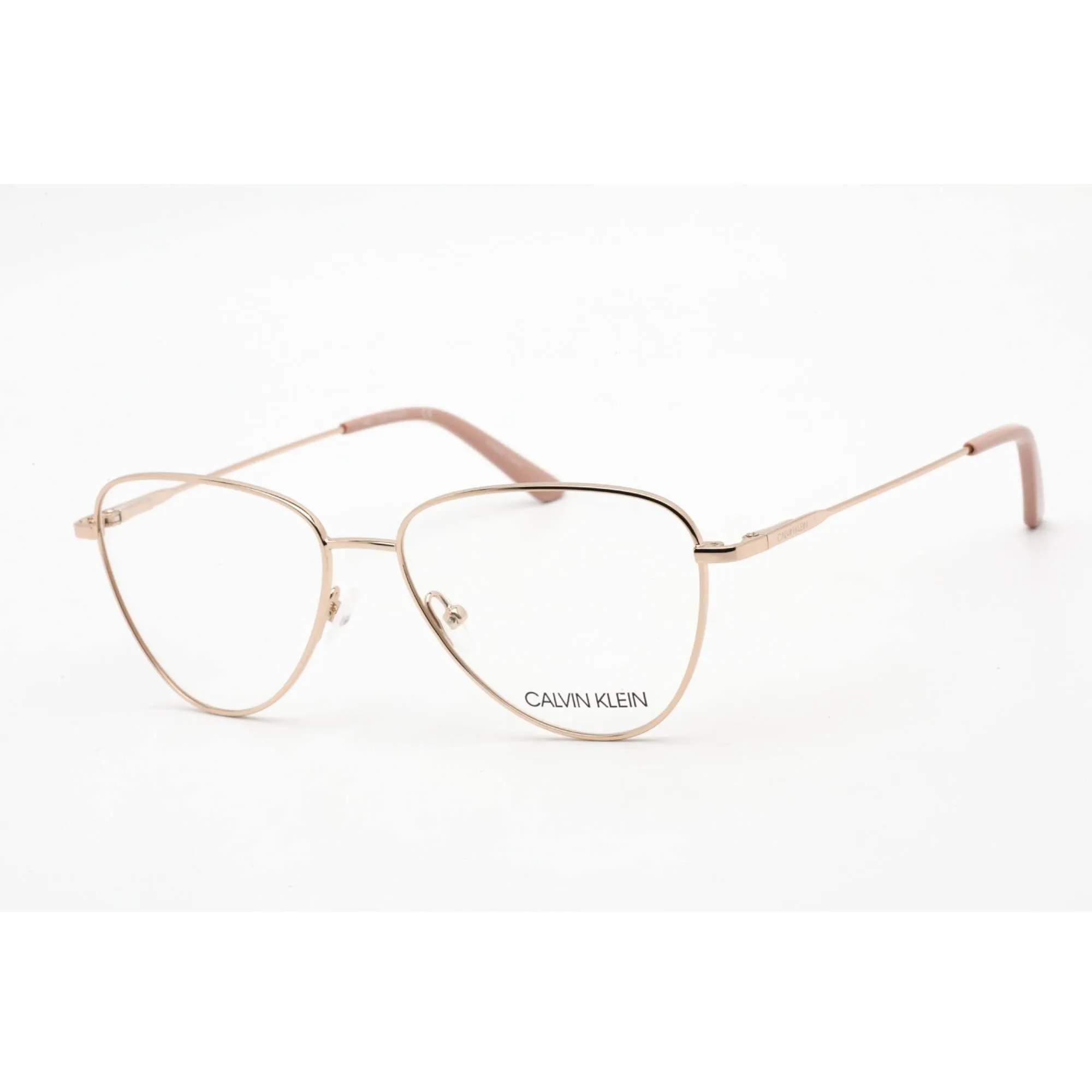 Calvin Klein Women's Eyeglasses - Full Rim Rose Gold Metal Rectangular | CK20109 780 Calvin Klein Eyeglasses
