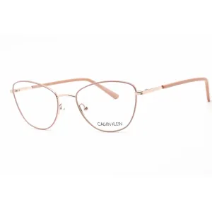 Calvin Klein Women's Eyeglasses - Full Rim Satin Blush Metal Cat Eye | CK20305 680 Calvin Klein Eyeglasses