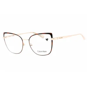Calvin Klein Women's Eyeglasses - Havana Gold Cat Eye Frame Clear Lens | CK22101 213 Calvin Klein Eyeglasses