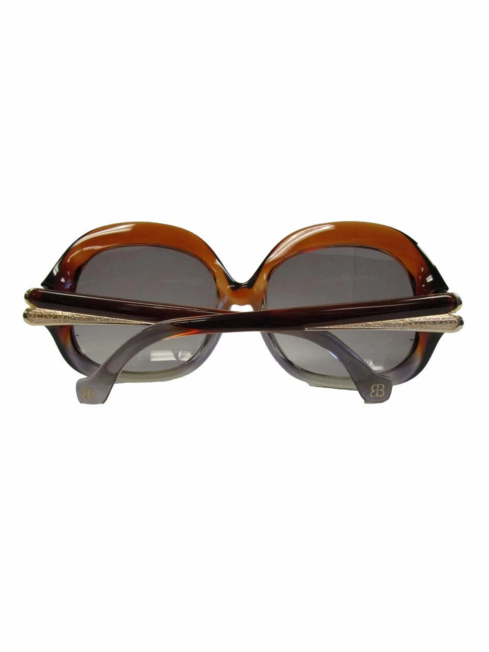 Contemporary Brown And Grey Over-Sized Balenciaga Sunglasses