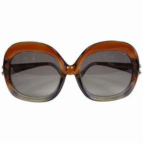 Contemporary Brown And Grey Over-Sized Balenciaga Sunglasses