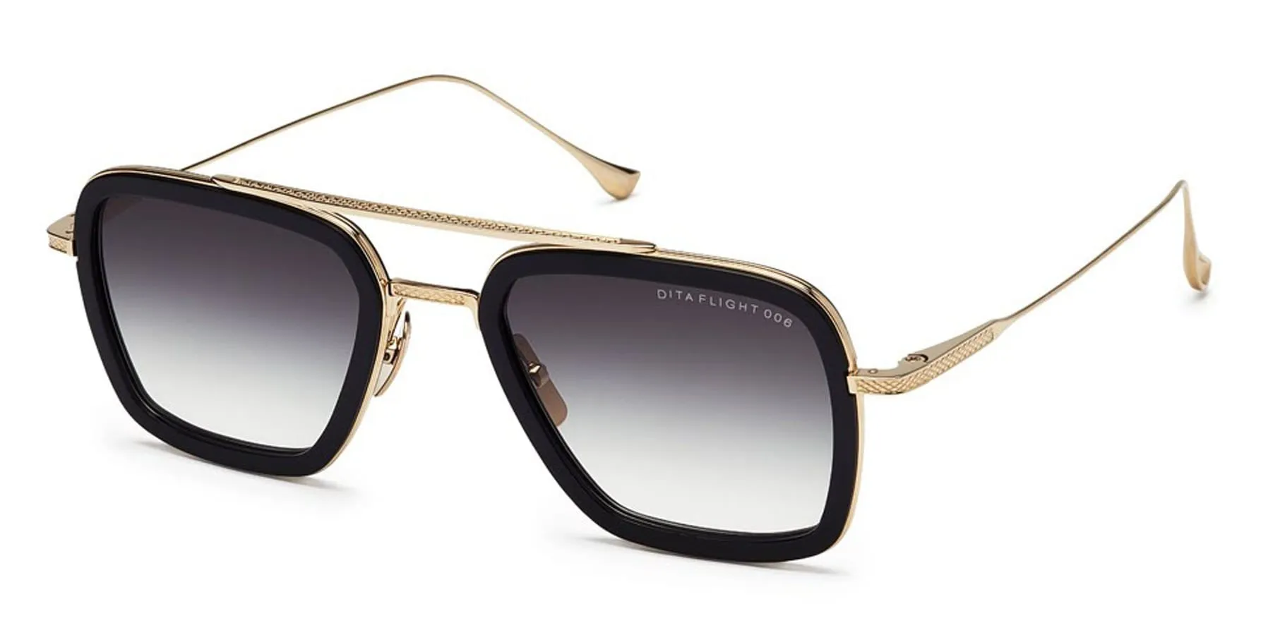 Flight 006 7806-B matte black 14K gold/grey lens