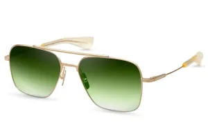 Flight 007  DTS111-57-07 brushed white gold/green gradient lens