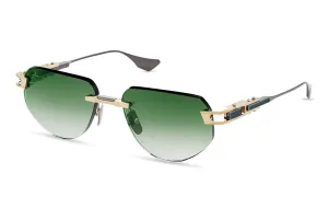 Grand Imperyn DTS164-A-02 white gold antique silver/green gradient lens