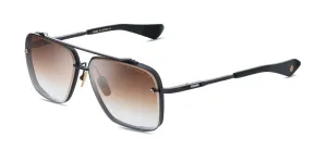 Mach six DTS121-62-03-Z black iron & black rhodium/brown gradient lens