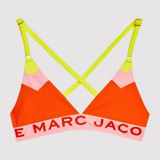 Marc Jacobs Kids Girls 2-Piece Orange Bikini Swimming Suit - 6Y