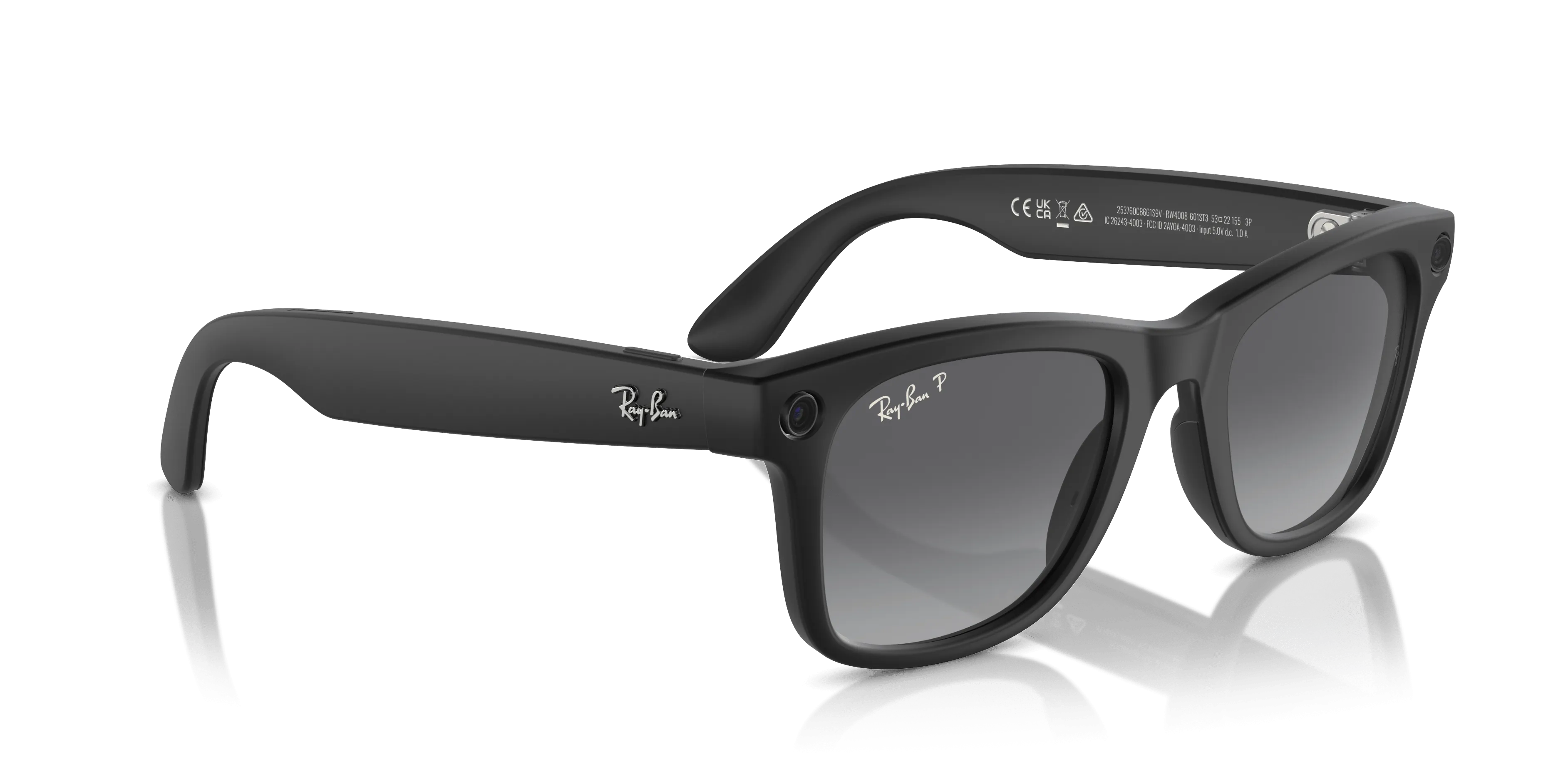 Meta RW4008 601ST3 Wayfarer xxl matte black/Camera /polarized lens