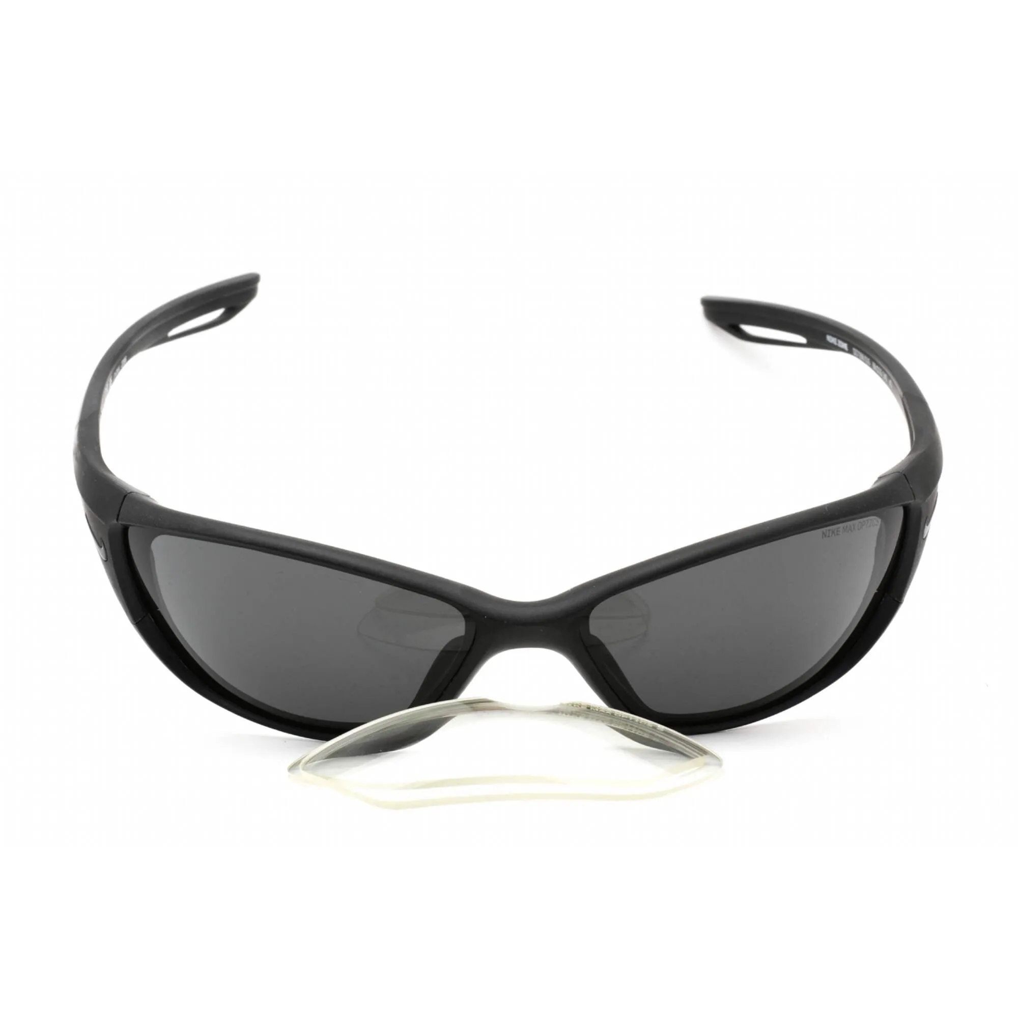 Nike Men's Sunglasses - Full Rim Matte Black Oval Shape Frame | NIKE ZONE DZ7356 010 Nike Sunglasses