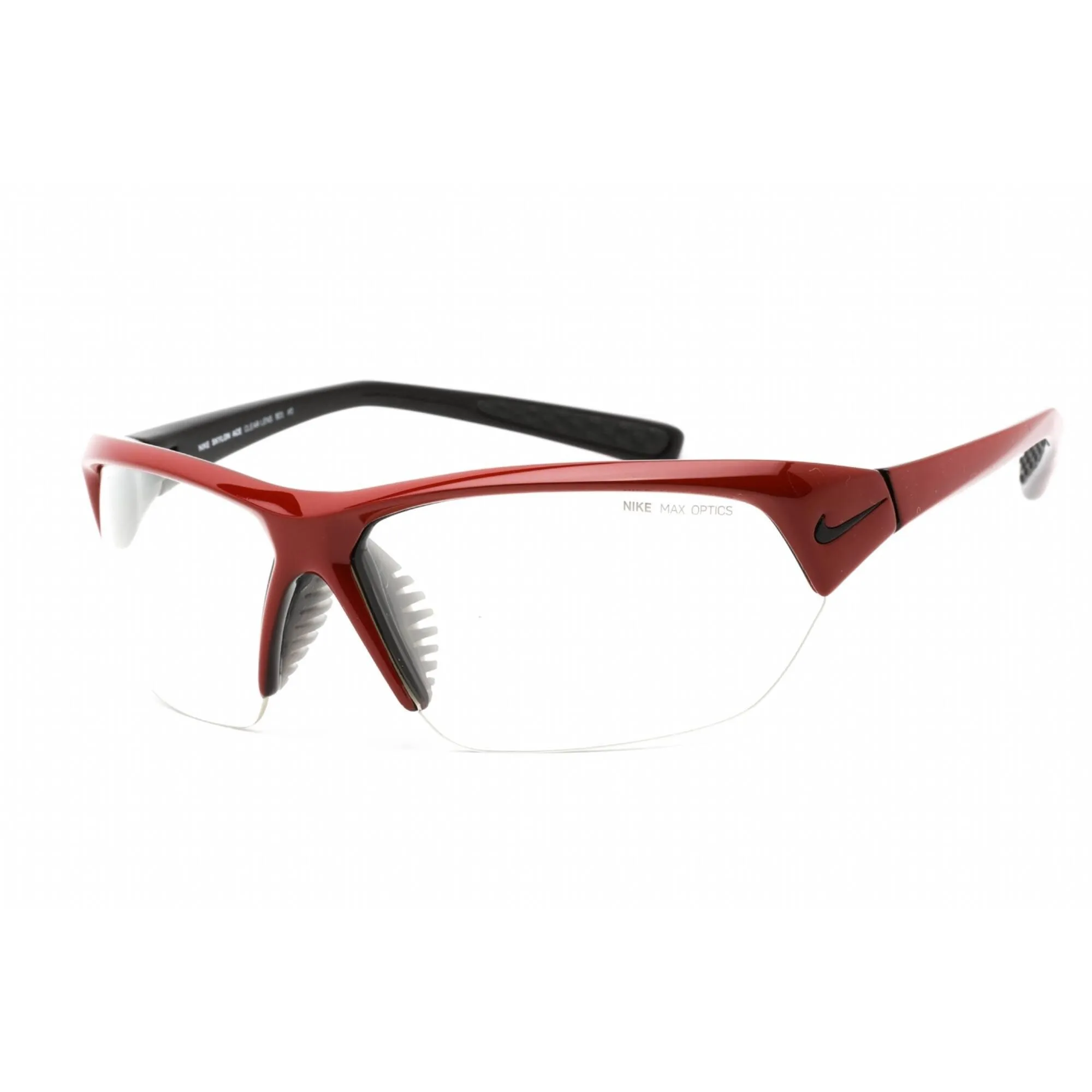 Nike Men's Sunglasses - Half Rim White Plastic Wraparound Shape Frame | SKYLON ACE 601 Nike Sunglasses