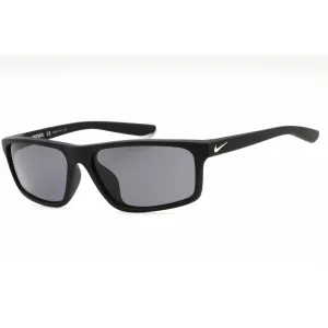 Nike Unisex Sunglasses - Matte Black/White Plastic Rectangular Frame | CW4656 010 Nike Sunglasses