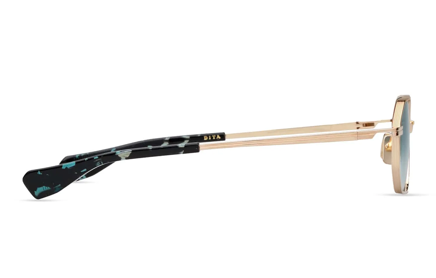Poeticon-two DTS179-A-02 matte white gold/turquoise gradient lens