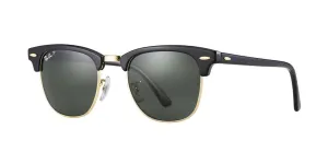 RB3016 901/58 [51] clubmaster black gold/g15 polarised lens