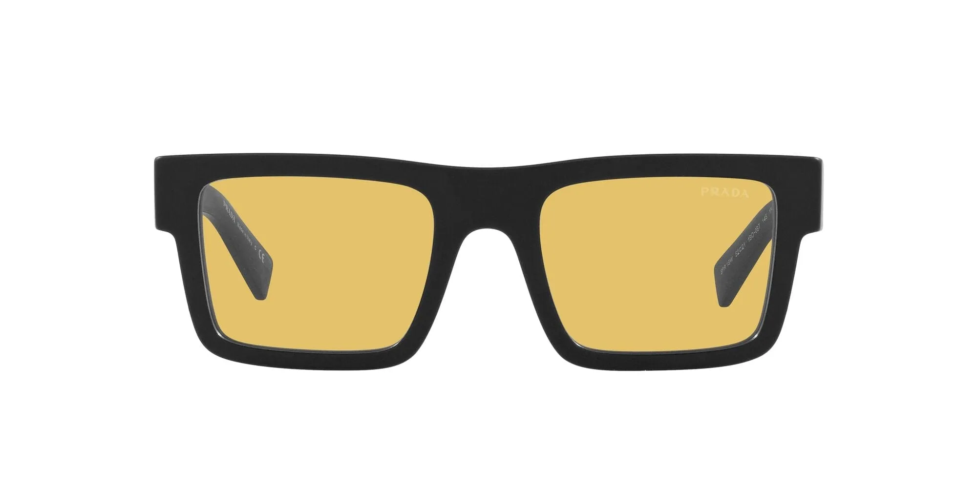 SPR19WS 1BO0B7 MATTE BLACK/YELLOW LENS