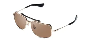 SYMETA DTS126-62-02 WHITE GOLD BLACK/BROWN LENS