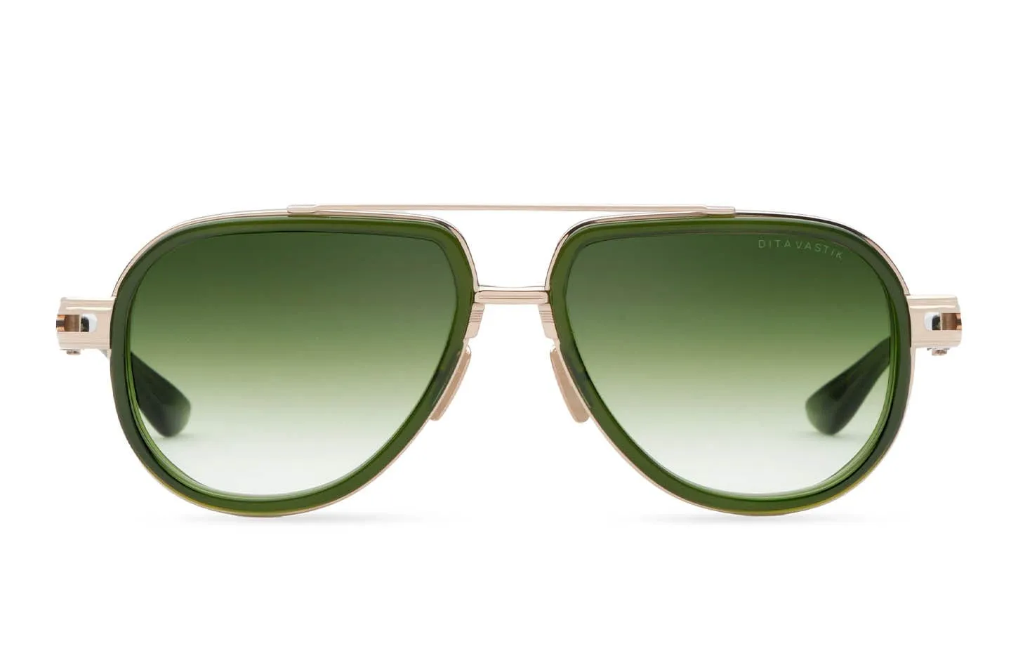Vastik  DTS441-A-03 white gold crystal black moss/green gradient lens